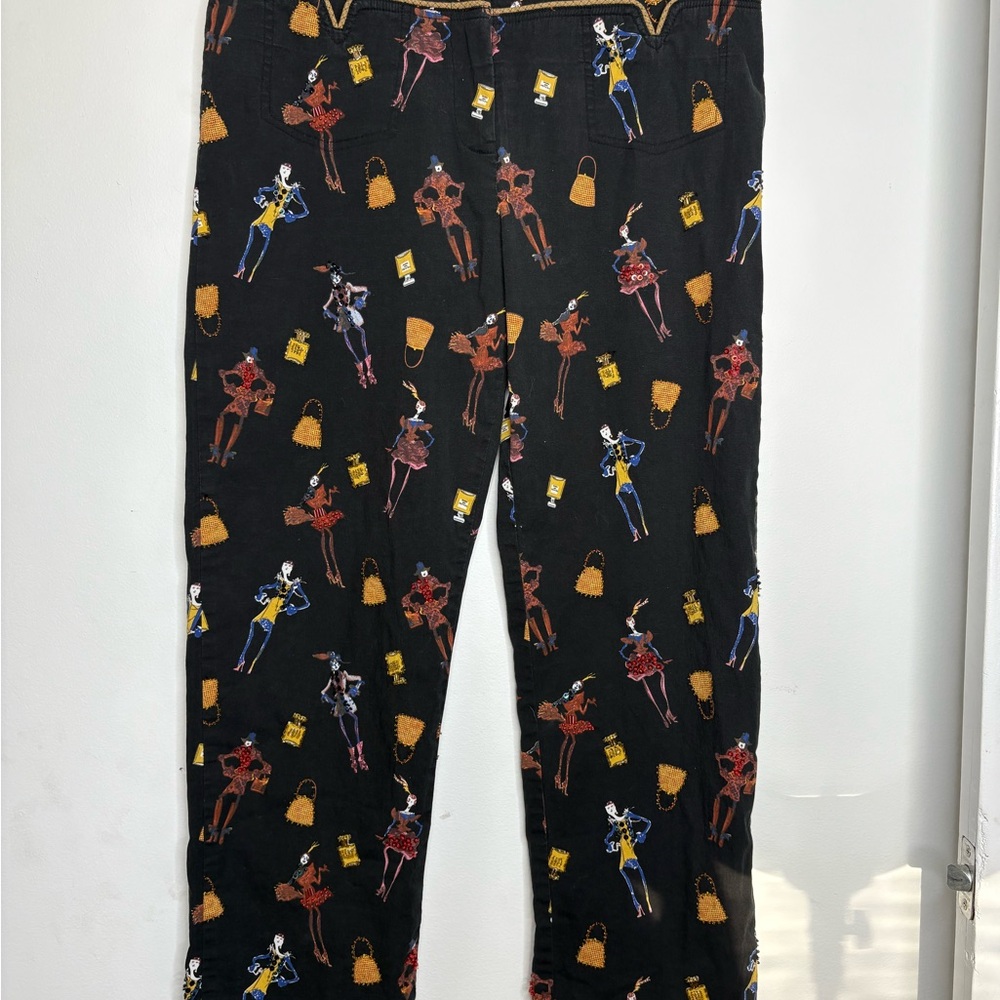 Stylish Black Printed Women's Trousers